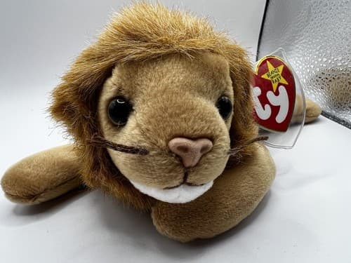 TY Beanie Baby Babies Stuffed Animal Plush Roary 1996 - Thumbnail 8