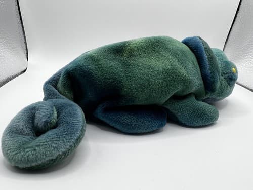 TY Beanie Baby Babies Stuffed Animal Plush Chameleon Rainbow 1997 - Thumbnail 4