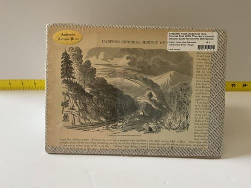 Antique Wood Engraving Civil War 1862 Front Royal Battle Harper’s Pictorial - Thumbnail 5