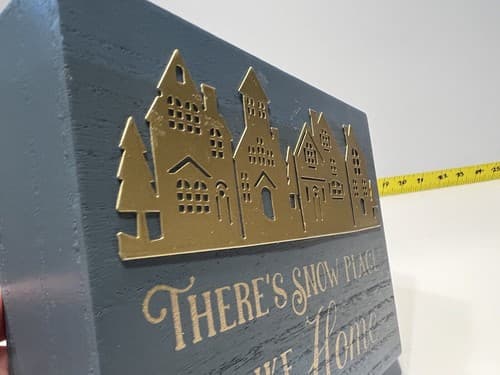 There's Snow Place like Home Christmas Decor Winter Wizard Oz Sign New Unique - Thumbnail 15