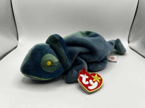 TY Beanie Baby Babies Stuffed Animal Plush Chameleon Rainbow 1997 - Thumbnail 11