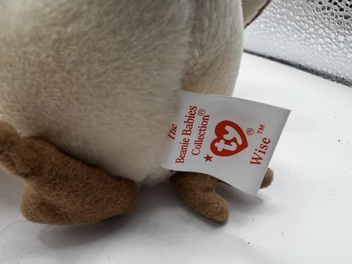 TY Beanie Baby Babies Stuffed Animal Plush Wise 1998 - Thumbnail 12