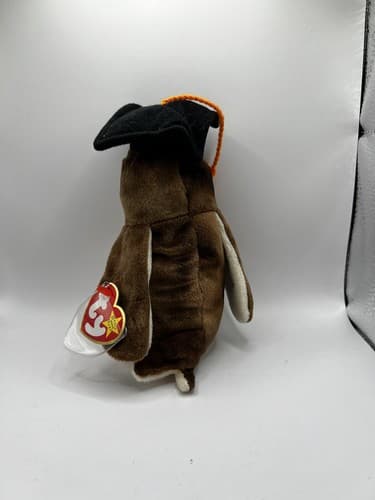 TY Beanie Baby Babies Stuffed Animal Plush Wise 1998 - Thumbnail 3