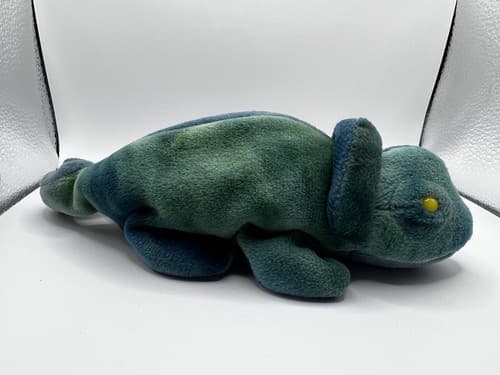 TY Beanie Baby Babies Stuffed Animal Plush Chameleon Rainbow 1997 - Thumbnail 3