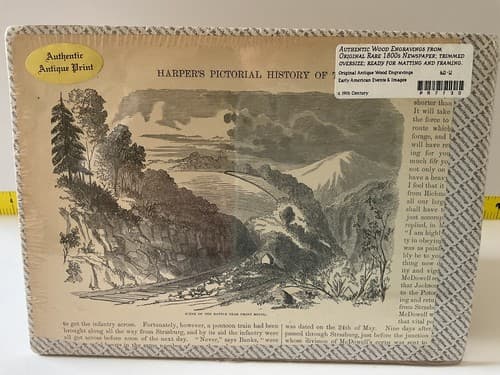 Antique Wood Engraving Civil War 1862 Front Royal Battle Harper’s Pictorial - Thumbnail 2