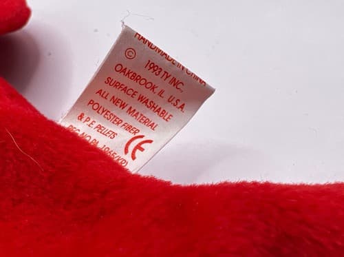 TY Beanie Baby Babies Stuffed Animal Plush Pinchers Lobster 1993 - Thumbnail 8