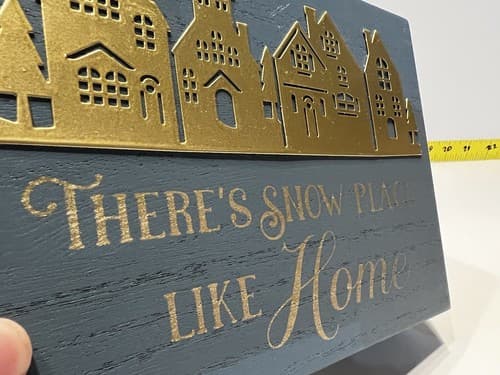 There's Snow Place like Home Christmas Decor Winter Wizard Oz Sign New Unique - Thumbnail 13