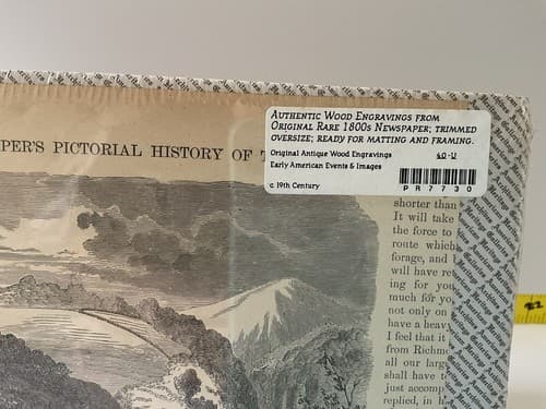 Antique Wood Engraving Civil War 1862 Front Royal Battle Harper’s Pictorial - Thumbnail 3