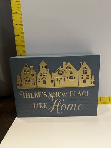 There's Snow Place like Home Christmas Decor Winter Wizard Oz Sign New Unique - Thumbnail 11