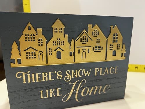 There's Snow Place like Home Christmas Decor Winter Wizard Oz Sign New Unique - Thumbnail 3