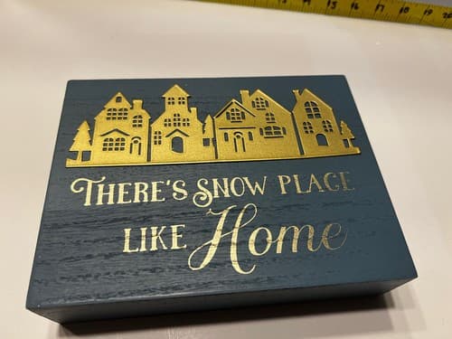 There's Snow Place like Home Christmas Decor Winter Wizard Oz Sign New Unique - Thumbnail 2