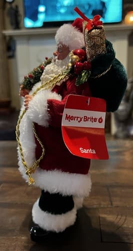 Santa Claus Figure Sack Delivering Gifts Christmas Merry Brite #368540 NWT 10.5 - Thumbnail 2