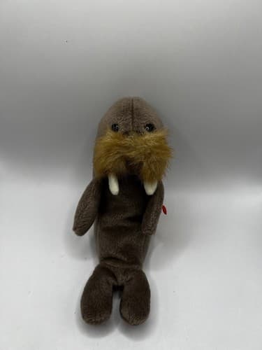 TY Beanie Baby Babies Stuffed Animal Plush Walrus Jolly 1996 - Thumbnail 7