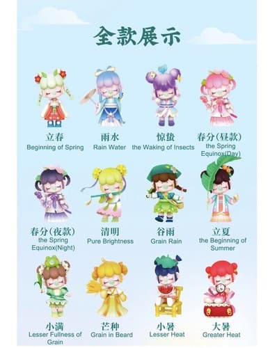 Rolife X Nanci GRAIN RAIN Solar Terms Mini Figure Designer Art Toy NEW Card Box - Thumbnail 8