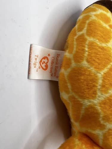 TY Beanie Baby Babies Stuffed Animal Plush Twigs Giraffe 1995 - Thumbnail 9