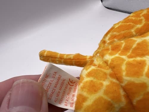 TY Beanie Baby Babies Stuffed Animal Plush Twigs Giraffe 1995 - Thumbnail 6