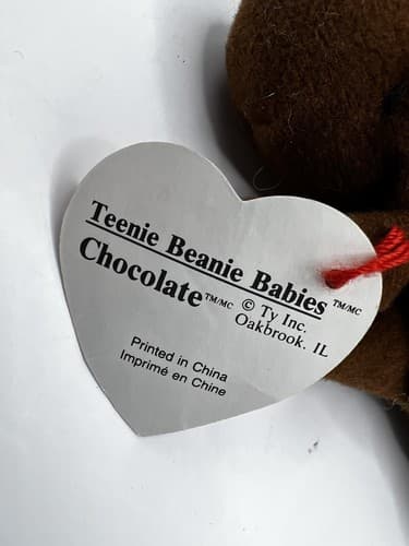 TY Beanie Baby Babies Stuffed Animal Plush Chocolate 1993 - Thumbnail 7