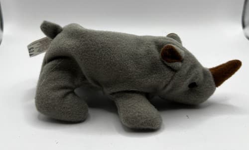 TY Beanie Baby Babies Plush Stuffed Animal Spike Rhinoceros Rhino 1999 - Thumbnail 5