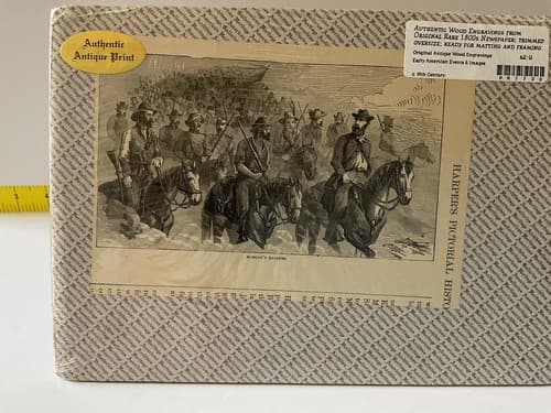 Military Antique Wood Engraving Civil War 1863 Morgan’s Raiders Harper History - Thumbnail 8