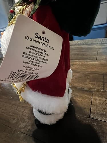 Santa Claus Figure Sack Delivering Gifts Christmas Merry Brite #368540 NWT 10.5 - Thumbnail 6