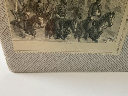 Military Antique Wood Engraving Civil War 1863 Morgan’s Raiders Harper History - Thumbnail 6