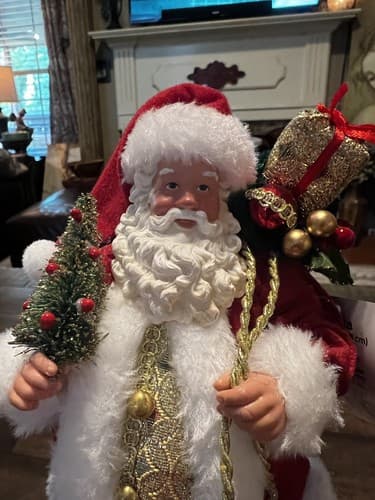 Santa Claus Figure Sack Delivering Gifts Christmas Merry Brite #368540 NWT 10.5 - Thumbnail 7