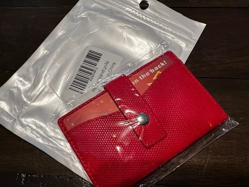 Cell Phone Credit Card holder 3M Stick-On Debit card holder RED NEW - Thumbnail 3