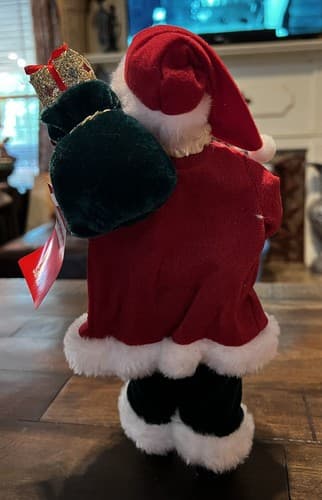 Santa Claus Figure Sack Delivering Gifts Christmas Merry Brite #368540 NWT 10.5 - Thumbnail 3