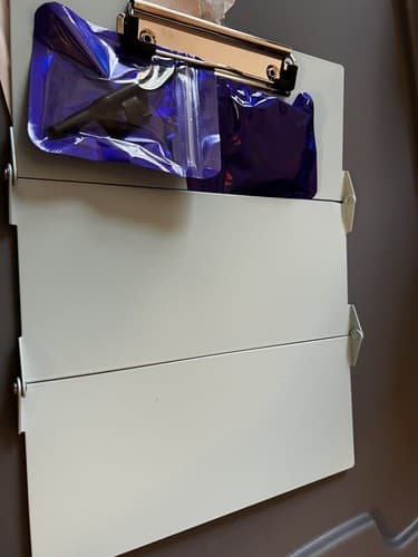 Nursing Edition 9" X 12" Clipboard Folding Pocket Reference Clipboard Metal NEW - Thumbnail 5