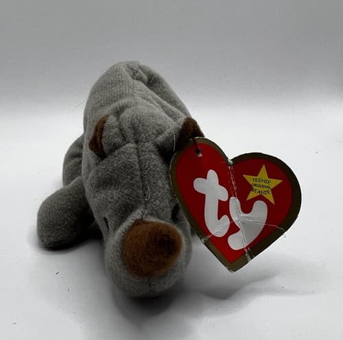 TY Beanie Baby Babies Plush Stuffed Animal Spike Rhinoceros Rhino 1999 - Thumbnail 7