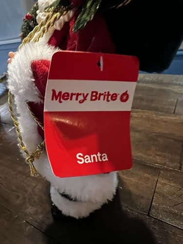 Santa Claus Figure Sack Delivering Gifts Christmas Merry Brite #368540 NWT 10.5 - Thumbnail 5