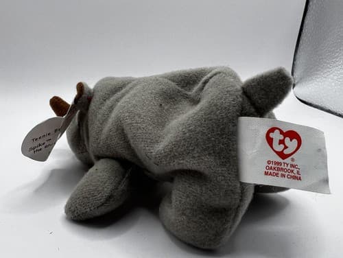 TY Beanie Baby Babies Plush Stuffed Animal Spike Rhinoceros Rhino 1999 - Thumbnail 2