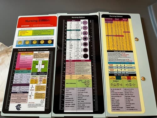 Nursing Edition 9" X 12" Clipboard Folding Pocket Reference Clipboard Metal NEW - Thumbnail 6