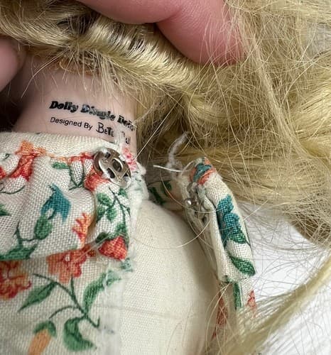 VTG 1994 Goebel Bette Bell Dolly Dingle Dolls 8" Porcelain Doll Dinah Dumpling - Thumbnail 9