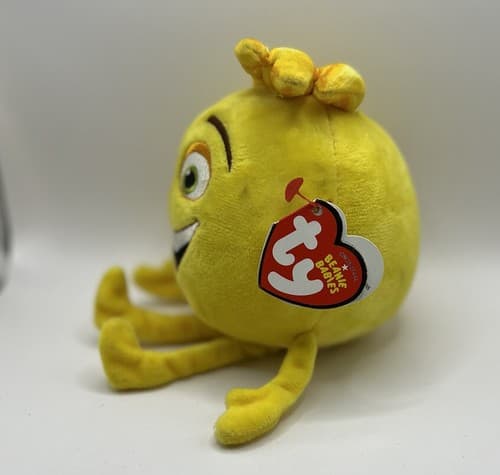 TY Beanie Baby Babies Emoji Movie Gene Heart Tag & Tush Tag 2017 Rare - Thumbnail 2