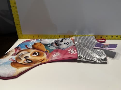 Paw Patrol Skye Everest Nickelodeon Pink Sequin Sparkly Christmas Stocking 17" - Thumbnail 10