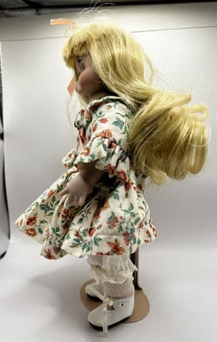VTG 1994 Goebel Bette Bell Dolly Dingle Dolls 8" Porcelain Doll Dinah Dumpling - Thumbnail 3