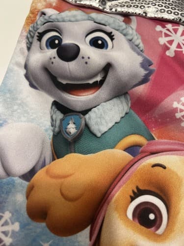 Paw Patrol Skye Everest Nickelodeon Pink Sequin Sparkly Christmas Stocking 17" - Thumbnail 3