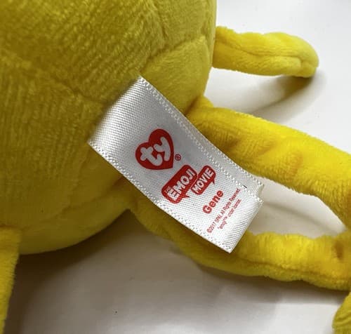 TY Beanie Baby Babies Emoji Movie Gene Heart Tag & Tush Tag 2017 Rare - Thumbnail 4