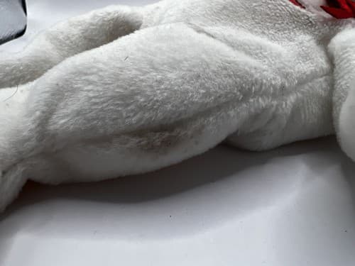 TY Beanie Baby Babies Stuffed Animal Plush White Bear Valentino 1993 - Thumbnail 13
