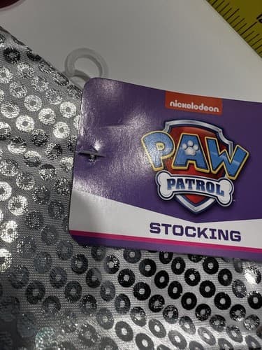Paw Patrol Skye Everest Nickelodeon Pink Sequin Sparkly Christmas Stocking 17" - Thumbnail 6