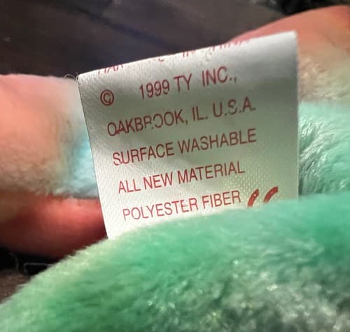 1999 SAMMY Vintage Ty Beanie Baby - SAMMY the Tie Dyed Bear 8.5” NMWT Tie-Dye - Thumbnail 9