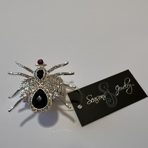 Spider - Tiger Eye & Citrine 925 Sterling Silver Ring Jewelry s.8 BR89308 - Thumbnail 6