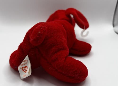 TY Beanie Baby Babies Stuffed Animal Plush Red Dog Rover 1996 - Thumbnail 6