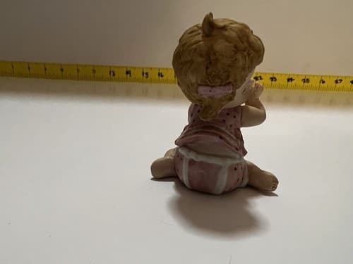 Vintage Lefton Girl Playing Toys Ball Figurine - Thumbnail 4