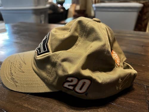 Tony Stewart Autographed Hat Cap Tan Tony Stewart Logo #20 Racing Nascar - Thumbnail 2