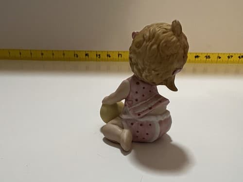Vintage Lefton Girl Playing Toys Ball Figurine - Thumbnail 7