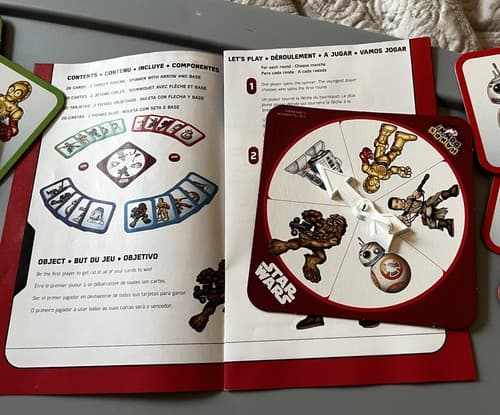 Star Wars Hands Down Card Board Spinner Game Disney Hasbro EUC Complete - Thumbnail 9