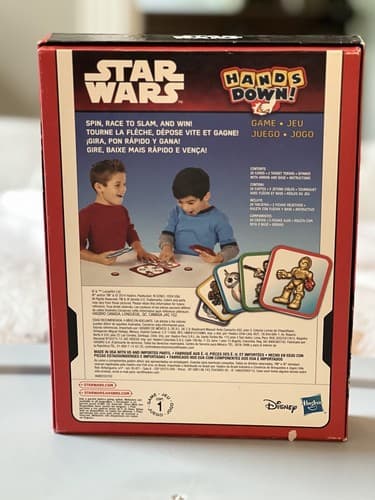Star Wars Hands Down Card Board Spinner Game Disney Hasbro EUC Complete - Thumbnail 2