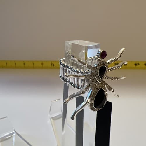 Spider - Tiger Eye & Citrine 925 Sterling Silver Ring Jewelry s.8 BR89308 - Thumbnail 3